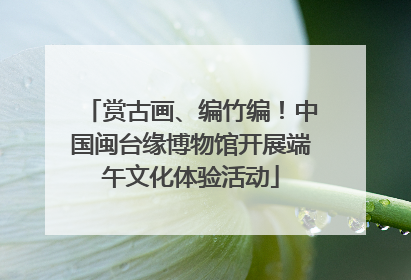 赏古画、编竹编！中国闽台缘博物馆开展端午文化体验活动