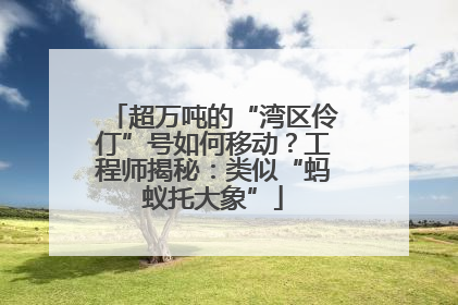 超万吨的“湾区伶仃”号如何移动？工程师揭秘：类似“蚂蚁托大象”