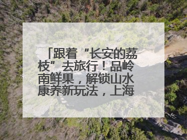 跟着“长安的荔枝”去旅行！品岭南鲜果，解锁山水康养新玩法，上海3小时直飞，自驾高速费优惠