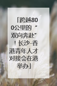 跨越800公里的“双向奔赴”！长沙-香港青年人才对接会在港举办