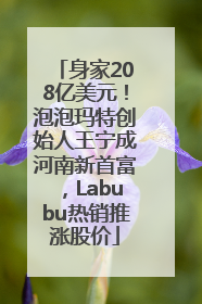 身家208亿美元！泡泡玛特创始人王宁成河南新首富，Labubu热销推涨股价