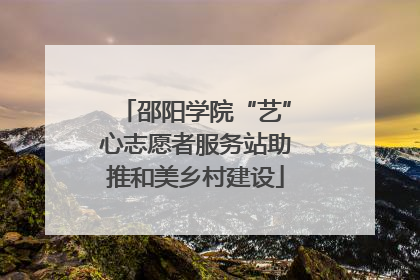 邵阳学院“艺”心志愿者服务站助推和美乡村建设