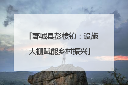 鄄城县彭楼镇：设施大棚赋能乡村振兴