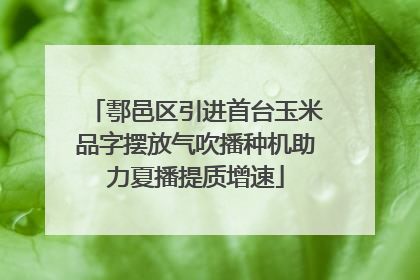 鄠邑区引进首台玉米品字摆放气吹播种机助力夏播提质增速