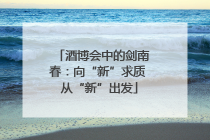 酒博会中的剑南春：向“新”求质 从“新”出发