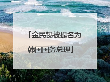 金民锡被提名为韩国国务总理