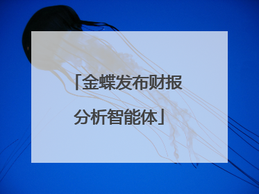 金蝶发布财报分析智能体