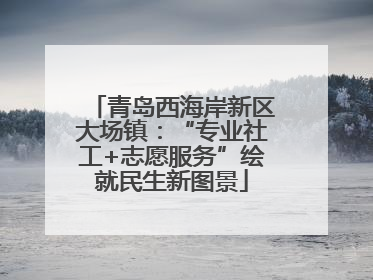 青岛西海岸新区大场镇：“专业社工+志愿服务”绘就民生新图景