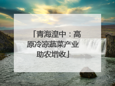 青海湟中：高原冷凉蔬菜产业助农增收
