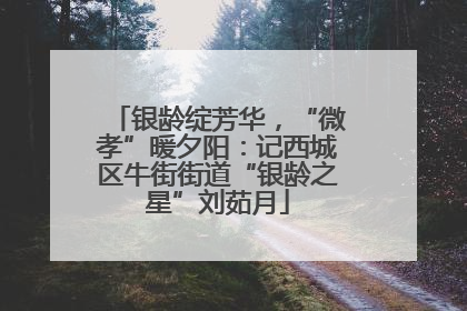 银龄绽芳华，“微孝”暖夕阳：记西城区牛街街道“银龄之星”刘茹月