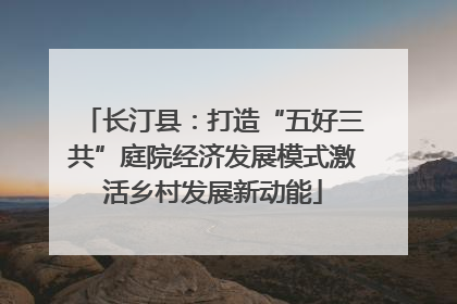 长汀县：打造“五好三共”庭院经济发展模式激活乡村发展新动能