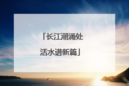 长江潮涌处 活水谱新篇