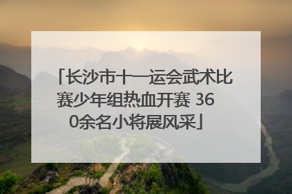长沙市十一运会武术比赛少年组热血开赛 360余名小将展风采