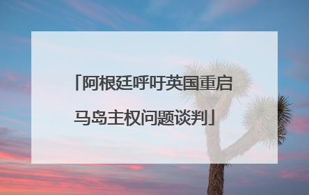 阿根廷呼吁英国重启马岛主权问题谈判