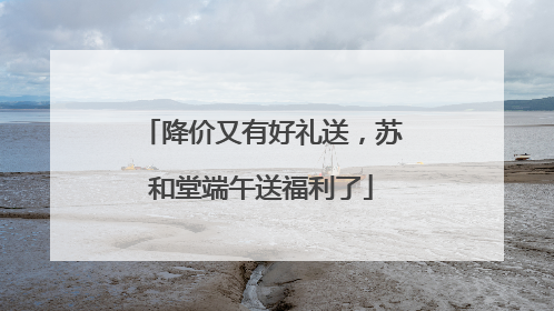 降价又有好礼送，苏和堂端午送福利了