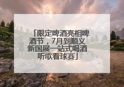 限定啤酒亮相啤酒节，7月到顺义新国展一站式喝酒听歌看球赛