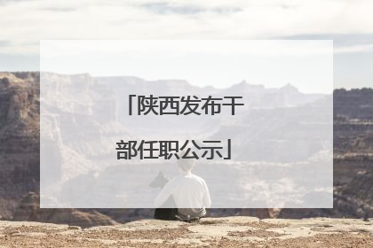 陕西发布干部任职公示