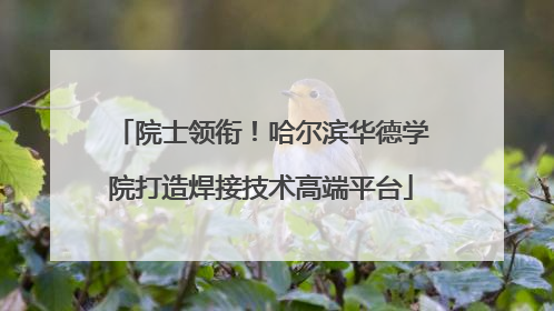院士领衔！哈尔滨华德学院打造焊接技术高端平台