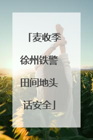 麦收季徐州铁警田间地头话安全