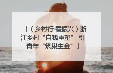（乡村行·看振兴）浙江乡村“自我重塑” 引青年“筑巢生金”