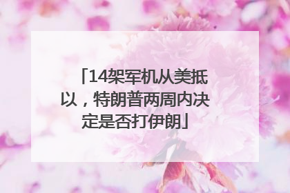 14架军机从美抵以，特朗普两周内决定是否打伊朗