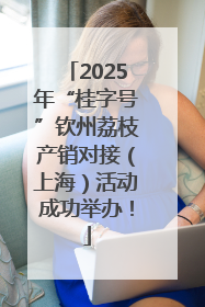 2025年“桂字号”钦州荔枝产销对接（上海）活动成功举办！