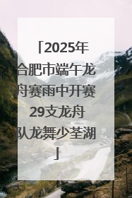 2025年合肥市端午龙舟赛雨中开赛 29支龙舟队龙舞少荃湖