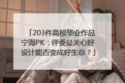 203件高校毕业作品宁海PK：评委最关心好设计能否变成好生意？
