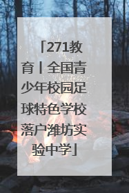 271教育丨全国青少年校园足球特色学校落户潍坊实验中学
