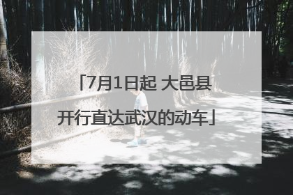 7月1日起 大邑县开行直达武汉的动车
