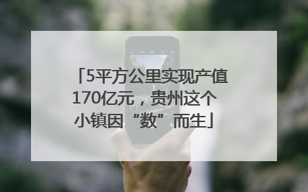 5平方公里实现产值170亿元，贵州这个小镇因“数”而生