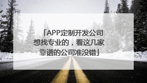 APP定制开发公司想找专业的，看这几家靠谱的公司准没错